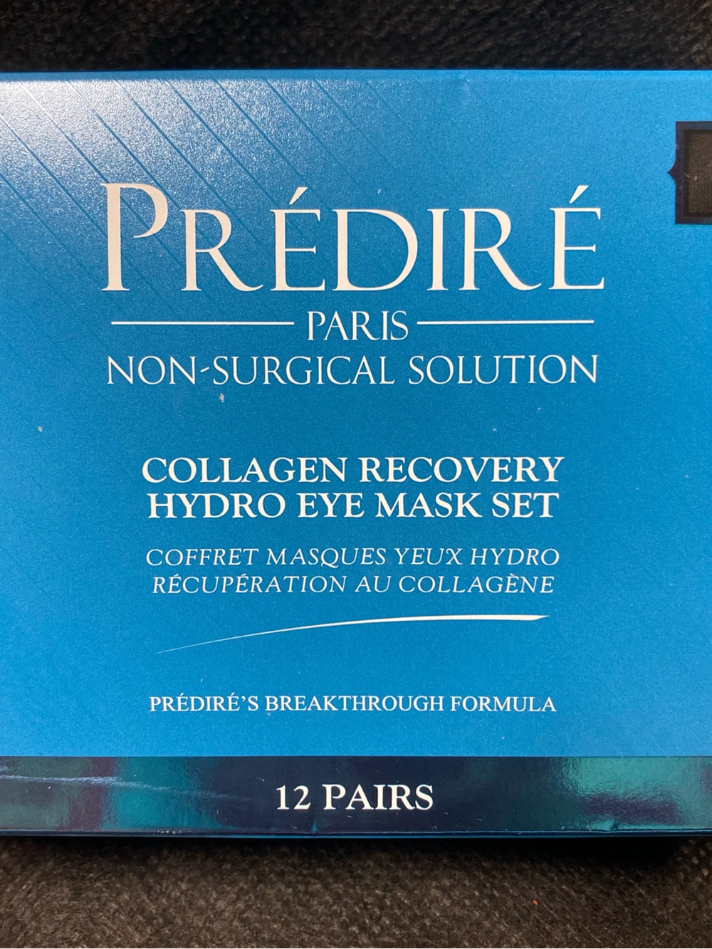 Prédiré Paris Collagen Hydro Eye Mask Box - Vibrant Blue